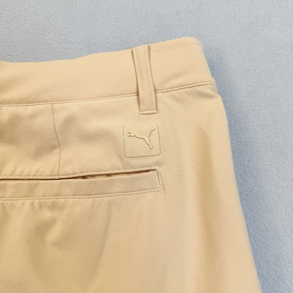 Puma Golf Shorts Mens 38 Beige Chino Performance Stretch Flat Front Casual